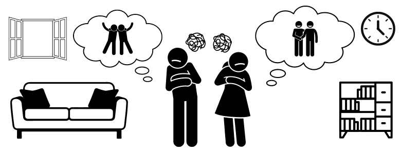 本心では仲直りしたいと思っている姿